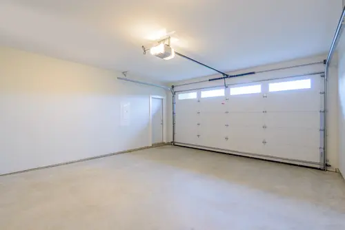 Empty single garage in home